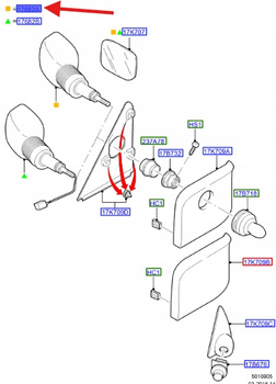 LUSTERKO ZEWNĘTRZNE PRAWE KA 2000-2008 1128994 _ 1S51-17683-DAXWAA