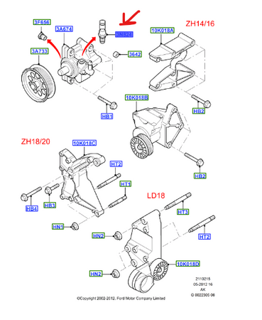 CZUJNIK CIŚNIENIA UKŁADU WSPOMAGANIA FORD FOCUS MK1 1998-2005 OE