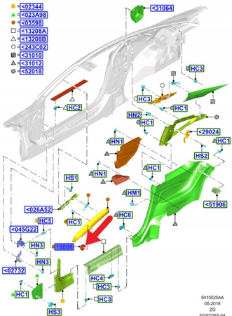 GŁOŚNIK ŚRODKOWY TABLICY ROZDZIELCZEJ FORD MUSTANG 1906123 _ FR3T-18808-NB