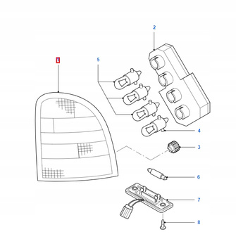 ŚWIATŁO TYLNE,STOPU I KIER. FORD MONDEO MK1 MK2 _ 1119438 _ YS71-13A602-CA