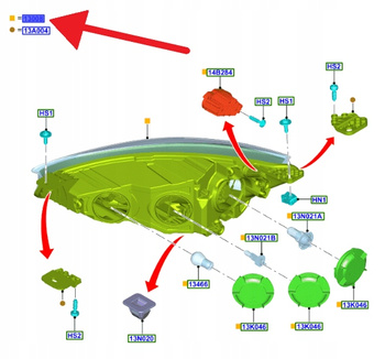 LAMPA PRAWY PRZÓD FORD FOCUS Mk4 2018- OE 2278778 _ JX7B-13W029-AE