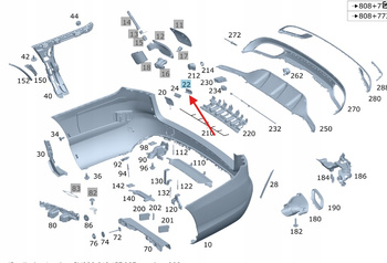 ZAŚLEPKA HAKA ZDERZAKA TYŁ MERCEDES C klasa W205 OE A2058851424