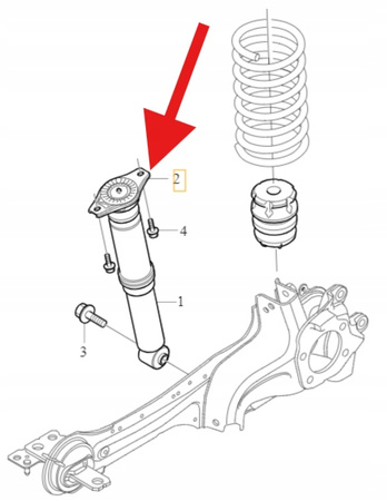 GÓRNE MOCOWANIE AMORTYZATORA TYŁ VOLVO S60 V60 XC60 XC70 OE 31429386