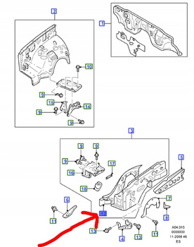 WZMOCNIENIE FARTUCHA PRZÓD LH FORD RANGER 2000-12_1451895_XM34-4195-DC