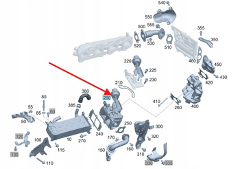 CHŁODNICA SPALIN EGR DIESEL M651 MERCEDES W205 W212 W221 OE A6511400502
