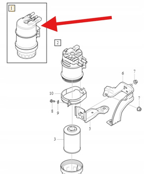 FILTRA PALIWA 2.0 2.4 D5 VOLVO S60 V60 2011- V70 XC70 2008- S80 OE 31302682