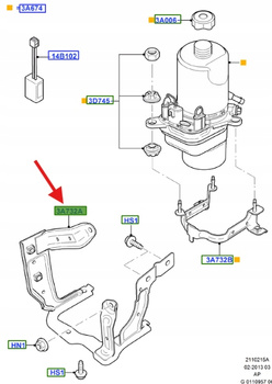 UCHWYT POMPY WSPOMAGANIA KIEROWNICY C-MAX FOCUS 1420308 _ 3M51-3K738-AC