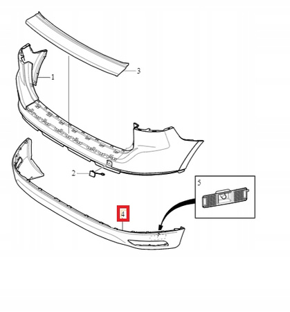 SPOILER TYLNEGO ZDERZAKA VOLVO XC60 I 14-17r. OE 39827146