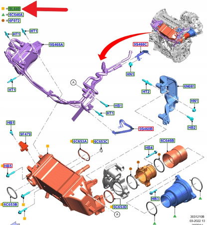 CHŁODNICA INTERCOOLER 2.0 ECOBLUE FORD EDGE SMAX 2313844 _ JG9Q-6C896-AE