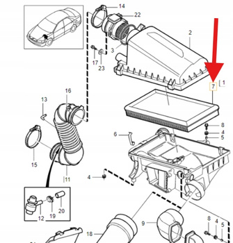 FILTR POWIETRZA BENZYNA B4204T VOLVO S40 V40 1998- OE 30850831