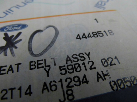 PAS BEZPIECZEŃSTWA PRAWY PRZÓD FORD CONNECT 2002- 4448518 _ 2T14-A61294-AH