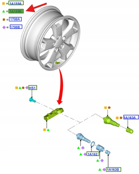 CZUJNIK TPMS FORD 2658487 _ G1ET-1A180-DB