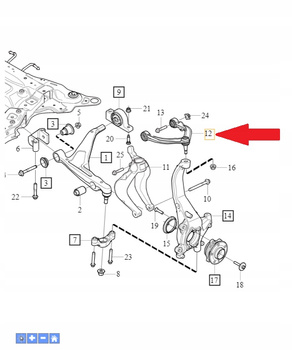 Wahacz przód lewy Volvo XC60, XC90 OE 31360630