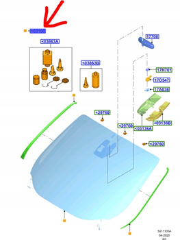 SZYBA PRZEDNIA GRZANA FORD KUGA MK2 2012-2018 2184010 _ CV44-S03100-EF