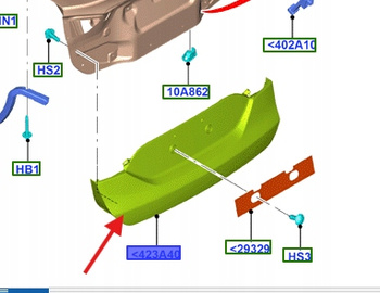 BLENDA KLAPY TYŁ FORD MONDEO Sedan 2014- 2019 2196557 _ DS73-F423A40-BSXWAA