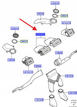 KRATKA POW. WEW. PRAWA FOCUS 04-11 KUGA 08-12 1493510 _ 3M51-R014L21-BE