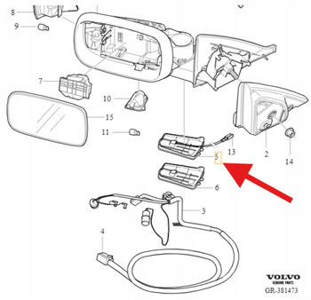 CZUJNIK TEMPERATURY ZEWNĘTRZNEJ LEWY VOLVO S40 V50 2004- OE 30716713