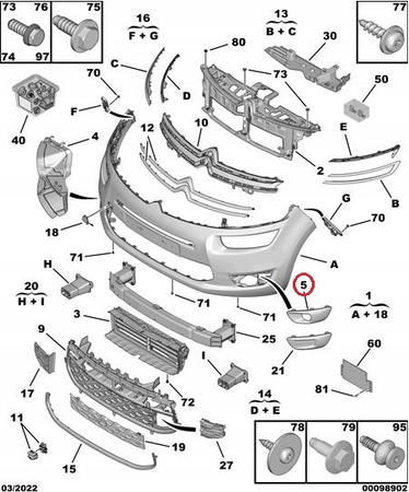 KRATKA HALOGENU LEWA CITROEN C4 PICASSO C4 SPACETOURER OE 9801674680