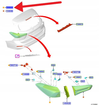 LAMPA PRAWY TYŁ W BŁOTNIK FORD FOCUS KOMBI 2022- 2651329 _ NX7B-13404-EB