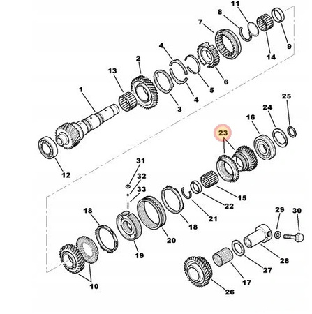 SYNCHRONIZATOR CITROEN C CROSSER OE 2323A5