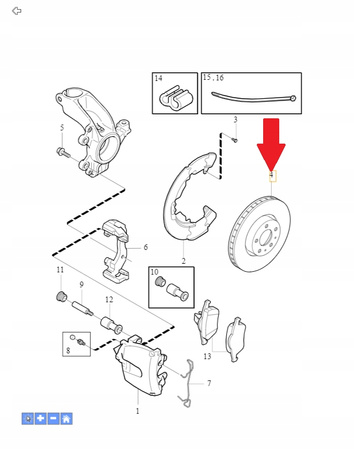 Przednie tarcze hamulcowe Volvo OE 31400942