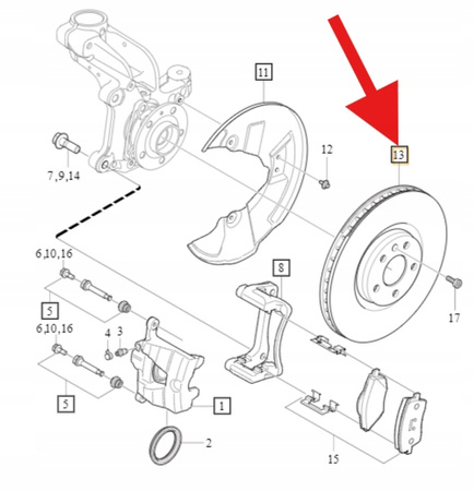 TARCZA HAMULOWA PRZÓD 322MM VOLVO XC40 EX40 2018- OE 32300122