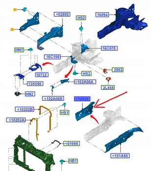 BELKA BOCZNA LEWA FORD FIESTA Mk7 2008-2016_1753696_8V51-A10009-AF