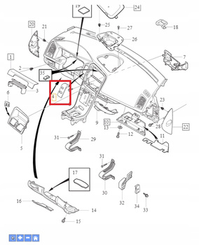 Panel stacyjki Volvo OE 39809503 XC60 (11-17)