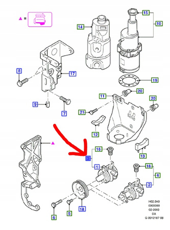 POMPA WSPOMAGANIA FORD FIESTA 1999-02 DIESEL_4176204__XS6C-3A674-DAAM