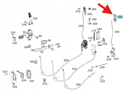 ZAMEK DRZWI PRZESUWNYCH PRAWYCH MERCEDES SPRINTER W906 W907 A9067301635