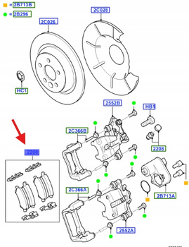 ZESTAW SZCZĘK HAMULCOWYCH TYLMYCH S-MAX GALAXY 1752093 _ 6G91-2M008-FD