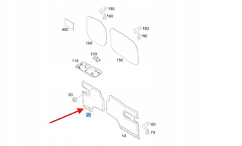 OKŁADZINA DRZWI PRAWY TYŁ MERCEDES CITAN W415 OE A4157400470