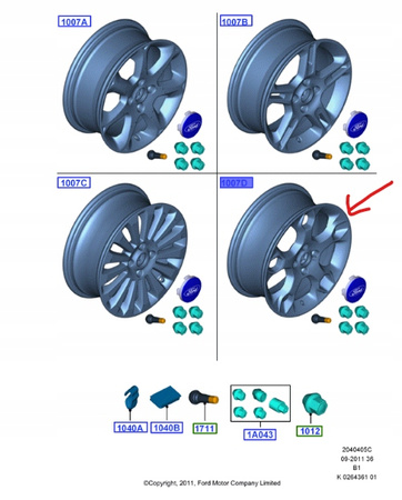 FELGA ALUMINIOWA 17" 7,0J FORD FIESTA MK7 08-_2237319_8A6J-1007-DC