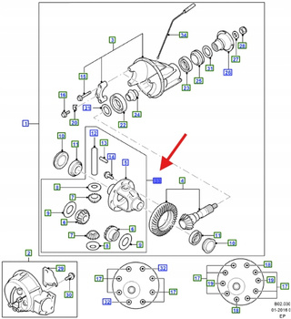 MECHANIZM RÓŻNICOWY FORD RANGER 2.5TI MK4 2006- 1886446 _ DM34-4N101-AA