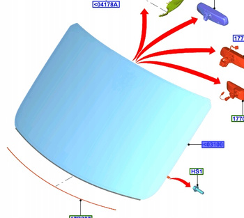 SZYBA PRZEDNIA FORD TRANSIT 2014- 2707328 _ BK31-B03100-VC