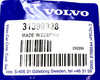PRZYCISK SKŁADANIA HAKA VOLVO S60 V60 2019- S90 V90 XC90 XC60 OE 31399328