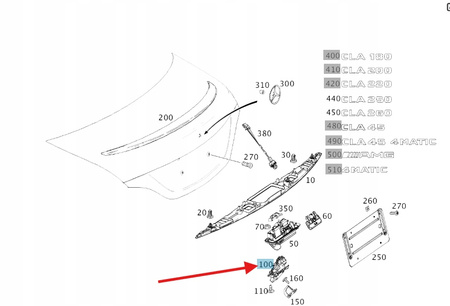 ZAMEK KLAPY BAGAŻNIKA TYŁ MERCEDES CLA W117 A W177 C W205 W213 A1177500085