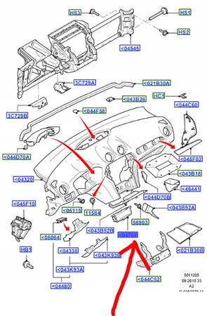 POPIELNICZKA FORD MONDEO Mk4 2008_1529729_7S71-A04788-FA37AE