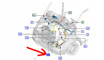 PRZEWÓD PRZYŁĄCZENIOWY SILNIKA FORD TRANSIT 2003-2006 _1308478_V3C15-18A336-CA
