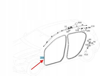 USZCZELKA NADWOZIA WNĘKI DRZWI PRZÓD MERCEDES GLA W156 OE A1566920076