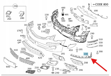 LEWA OSŁONA WZMOCNIENIE ZDERZAKA PRZÓD MERCEDES R W251 OE A2518851116