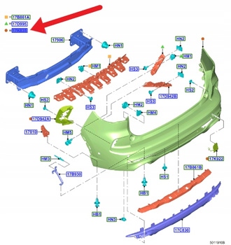 ZDERZAK TYLNY Z PDC FORD KUGA 2020- 2501871 _ LV4B-17A894-SVAPRAA