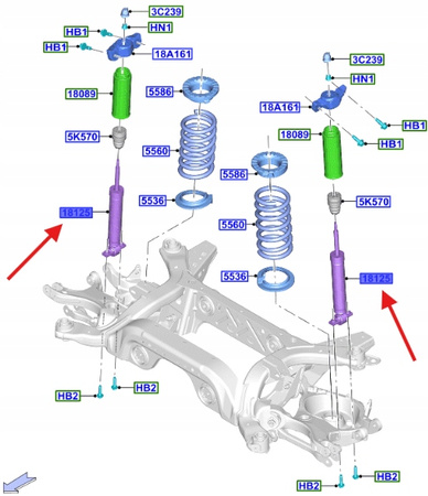 AMORTYZATOR TYŁ FORD MUSTANG MK6 2017- OE 2333534 _ KR3C-18W003-TA