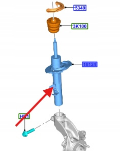 AMORTYZATOR PRZÓD PRAWY TRANSIT CONNECT 2013- 2018 2329355 _ DV61-18045-AE