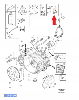 USZCZELKA MIARKI OLEJU AUTOMAT B5 B6 D5 VOLVO S60 V60 XC90 V40 OE 30713220