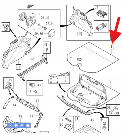 WYKŁADZINA PODŁOGA BAGAŻNIKA VOLVO V60 2011- OE 31414464
