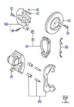 KLOCKI HAMULCOWE PRZEDNIE FORD ESCORT 1990-2001 _1048308_94AB-2K021-AB