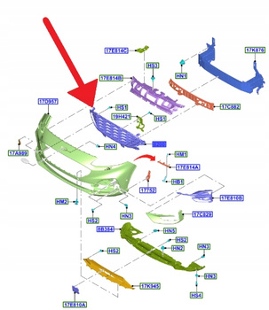 GRILL FORD KUGA ST-LINE 2020- 2024 2586145 _ LV4B-8200-AYF5YZ9