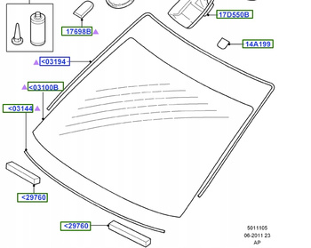 SZYBA PRZEDNIA FORD FOCUS 2004- 2552003 _ ME4M51-A03100-EL