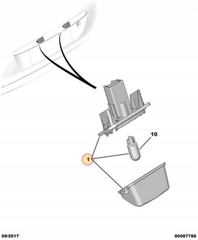 LAMPKA OŚWIETLENIA TABLICY REJESTRACYJNEJ CITROEN C3 C4 C5 SAXO OE 6340A3